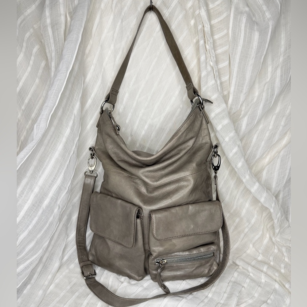 Hobo International Explorer Slouchy Leather Convertible Shoulder / Crossbody Bag